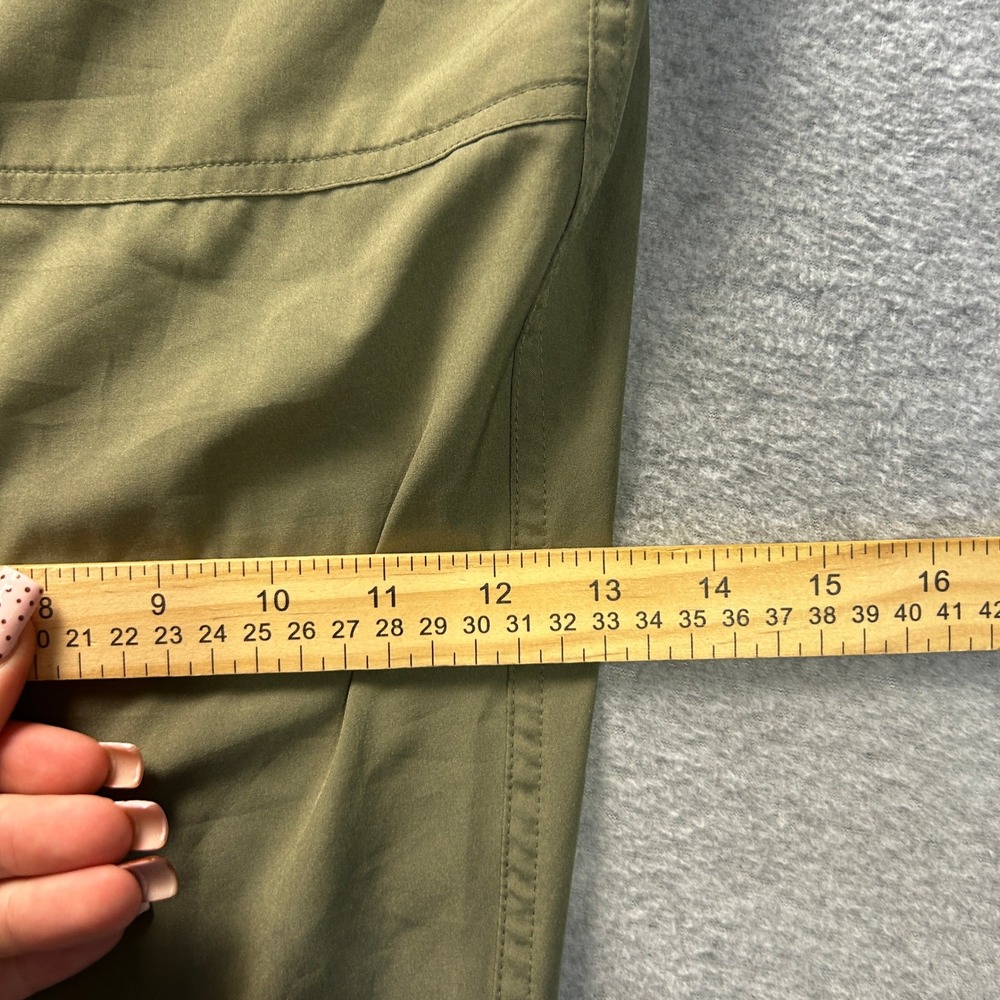 Old Navy Athletic Hiking Pants StretchTech Womens Large Olive Green Cropped - Picture 9 of 11